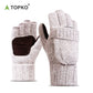 Woolen knitting gloves