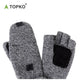 Woolen knitting gloves