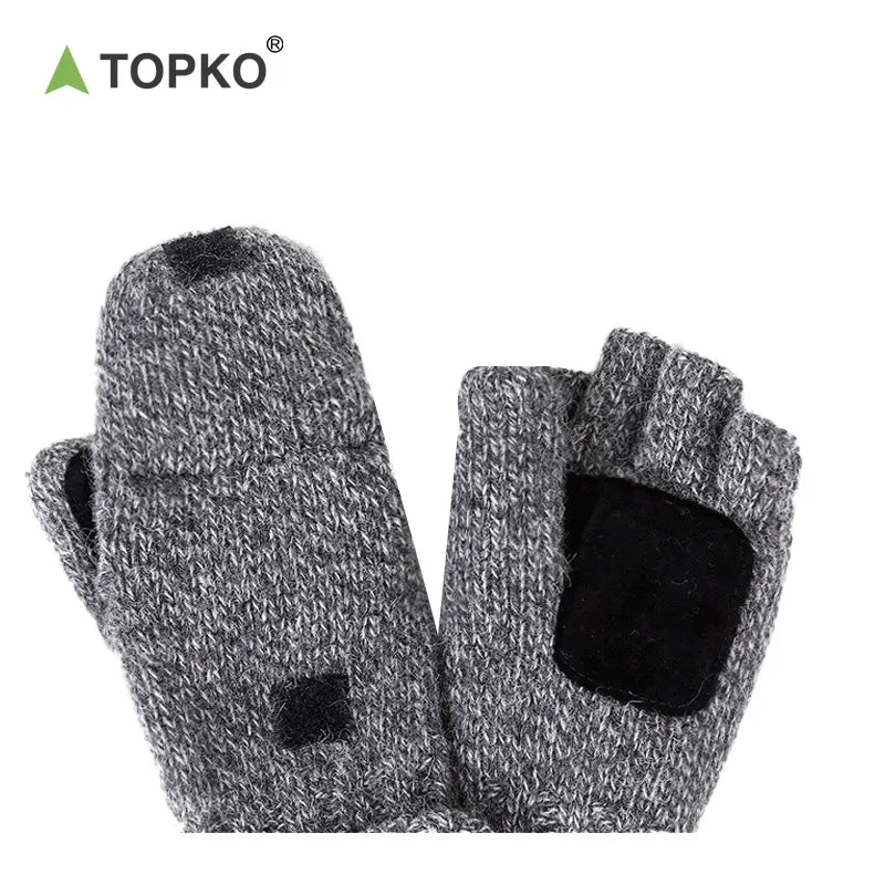 Woolen knitting gloves