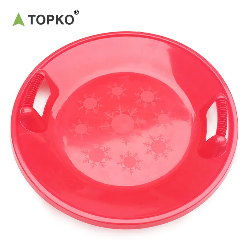 Round plastic snowboard