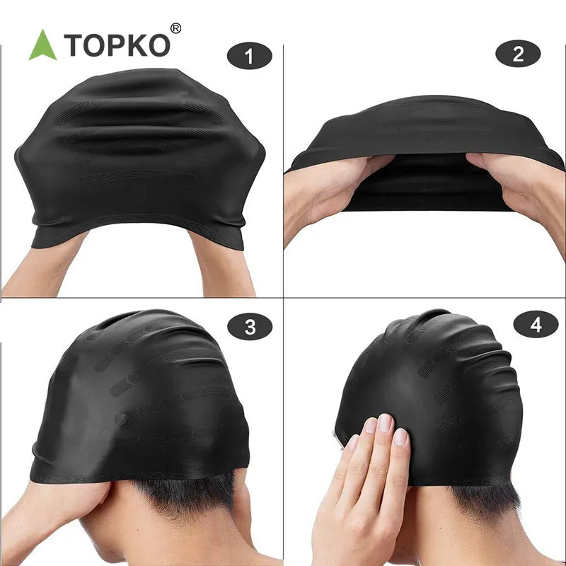 Silicone swimming ear protection cap