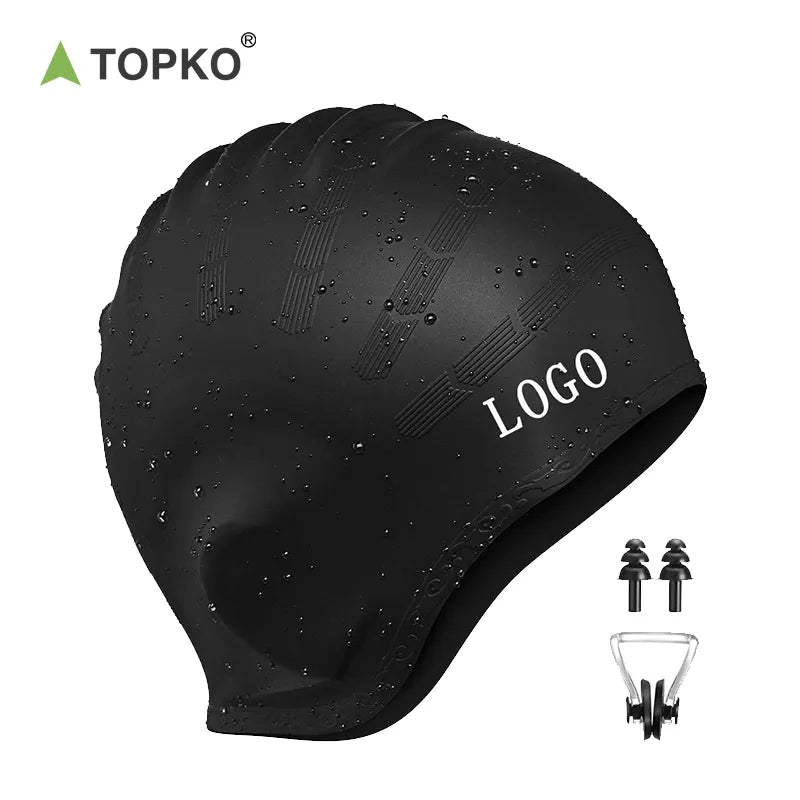Silicone swimming ear protection cap