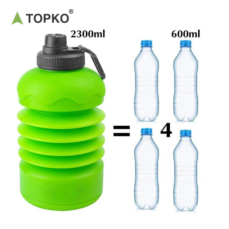 Compact folding water bottle