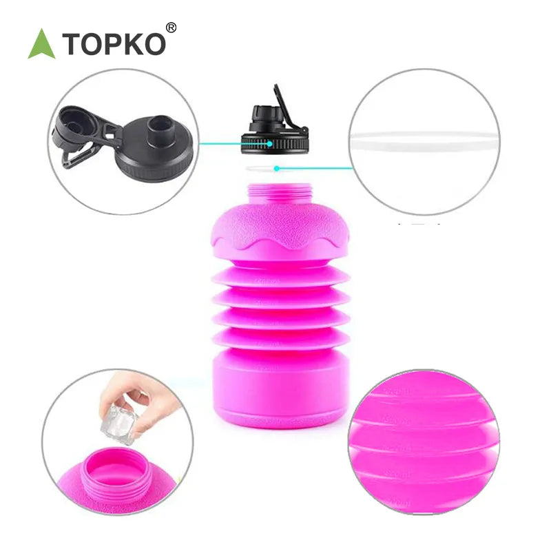 Compact folding water bottle
