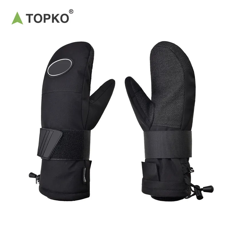 Wrist guard ski gloves