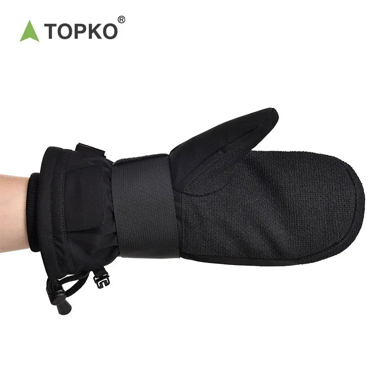 Wrist guard ski gloves