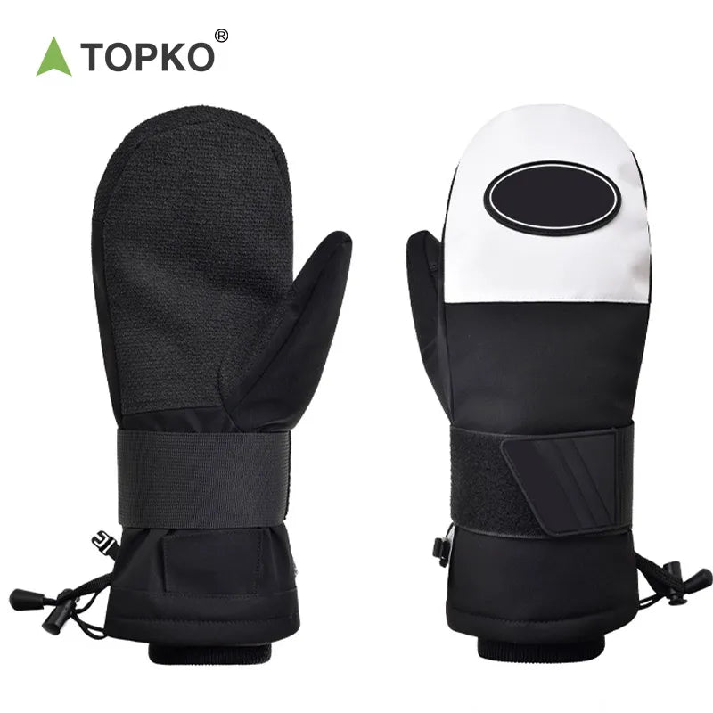 Wrist guard ski gloves
