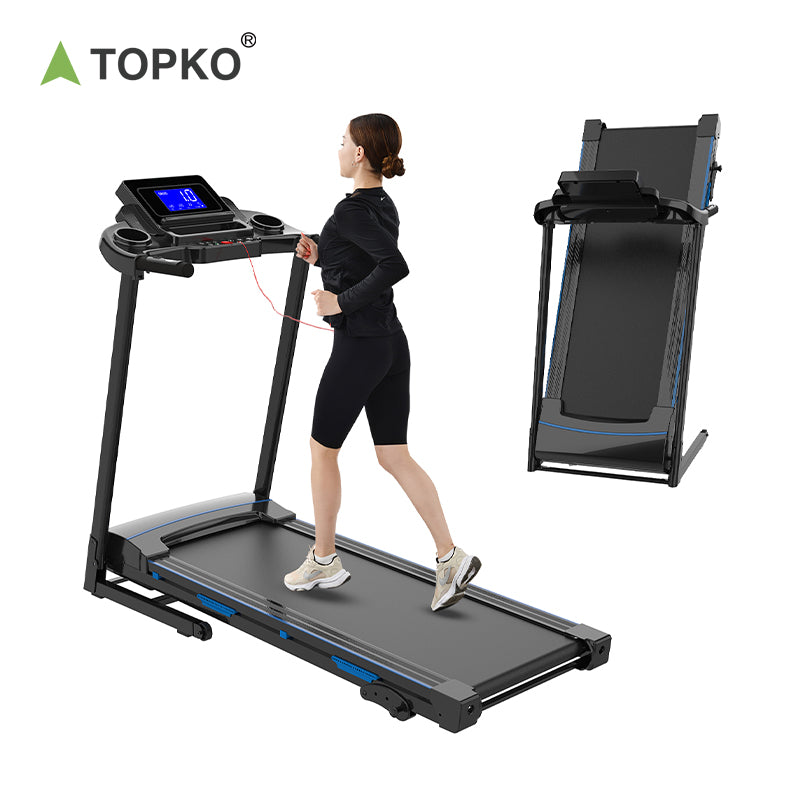 JK8806-4A Treadmill, 1.0HP Electric Treadmill with LCD Display and Cylinder Fold Design