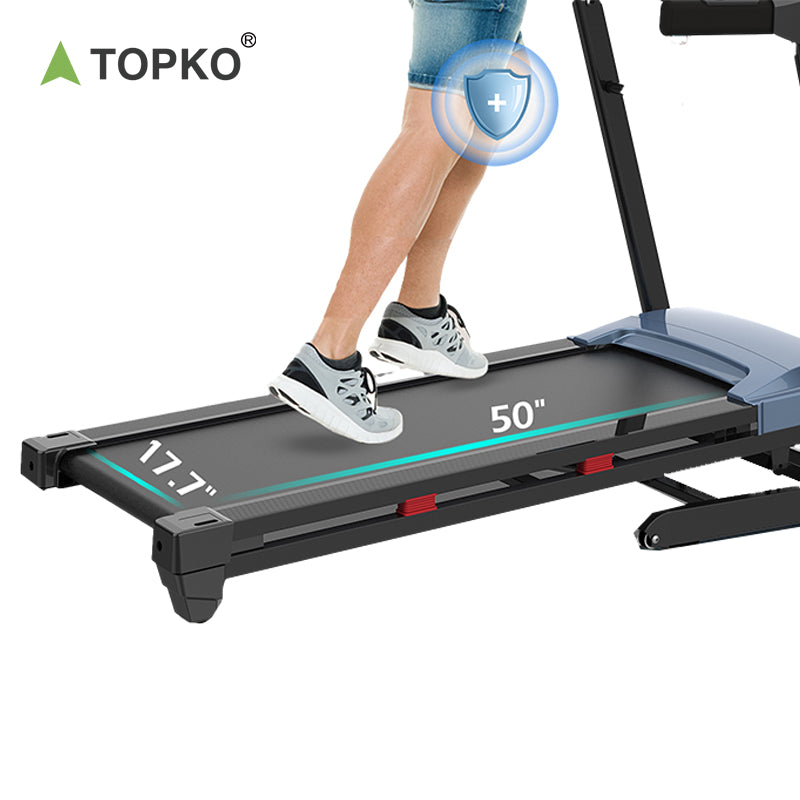 1.25HP Motorized Treadmill with 5" Blue Backlit Display and Motorized Incline