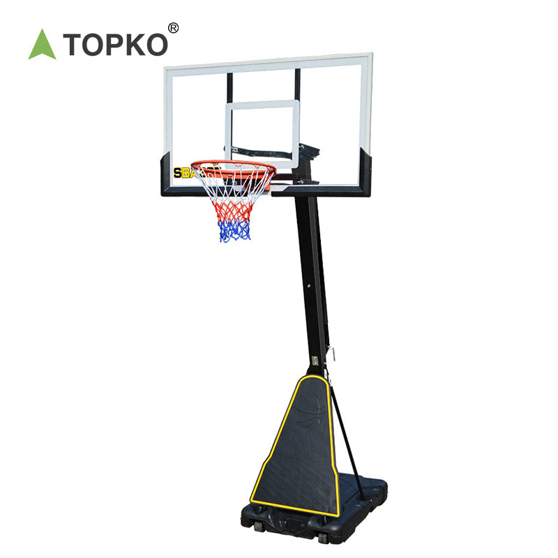 Hand lift basketball hoop