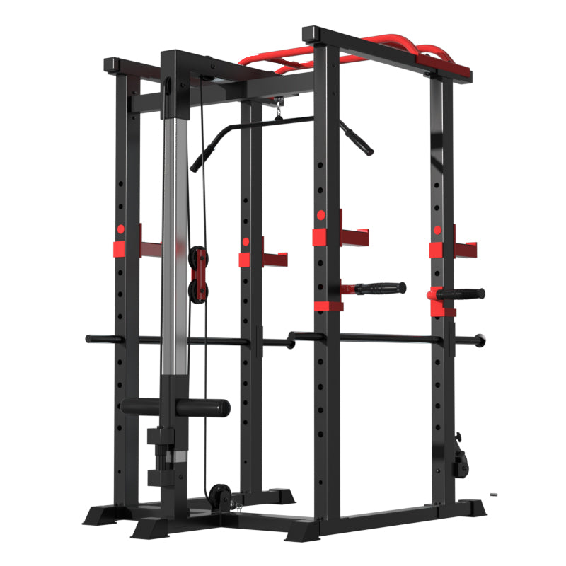 Bench press squat rack gym gantry weightlifting barbell bar rack full ...