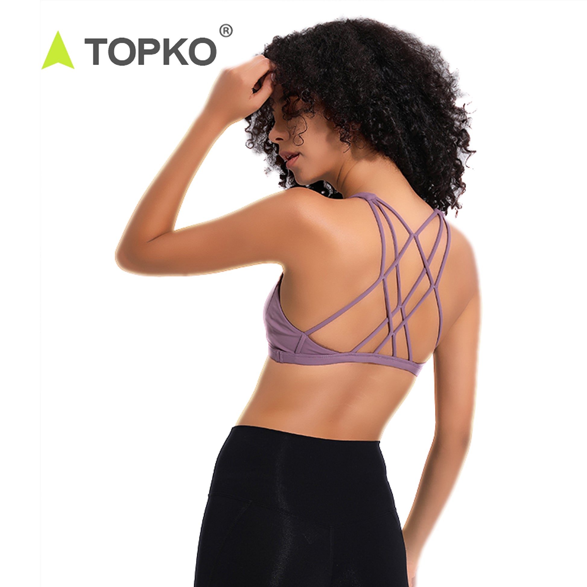 TOPKO Yoga Sports Bra Strappy Back Activewear for Women – Topko-store