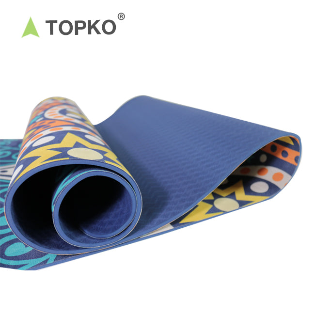 Custom Print Suede TPE Yoga Mat Topko store