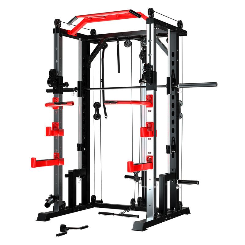 Bench press squat rack gym gantry weightlifting barbell bar rack full ...