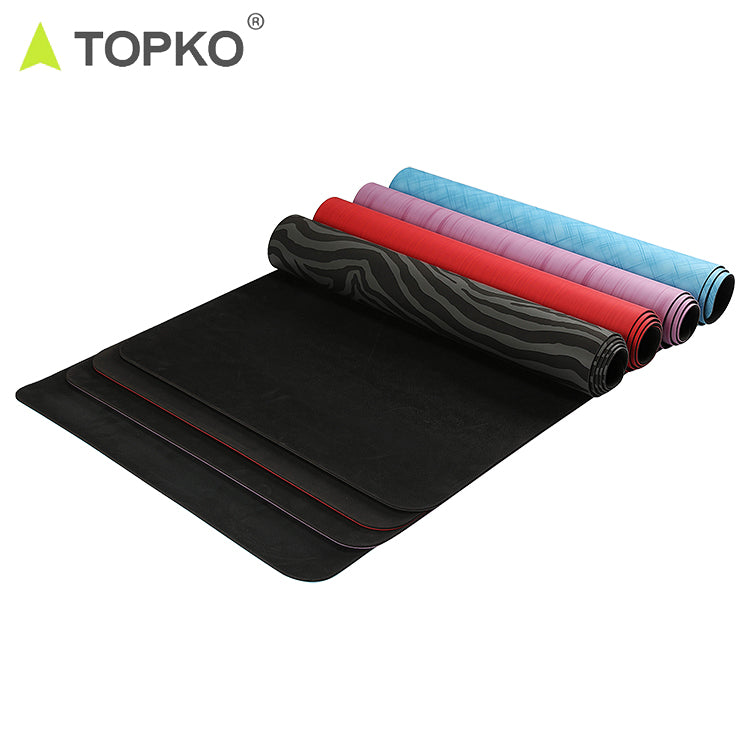 Custom Printed PU Leather Natural Rubber Alo Yoga Mat, Tapis